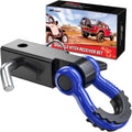 Nilight Shackle Hitch Receiver 2Inch 45000 Lbs Breaking Strength 3/4" D Ring Trailer Pin Heavy Duty Solid Recovery Towing Kit for Trucks Jeeps Off-Road