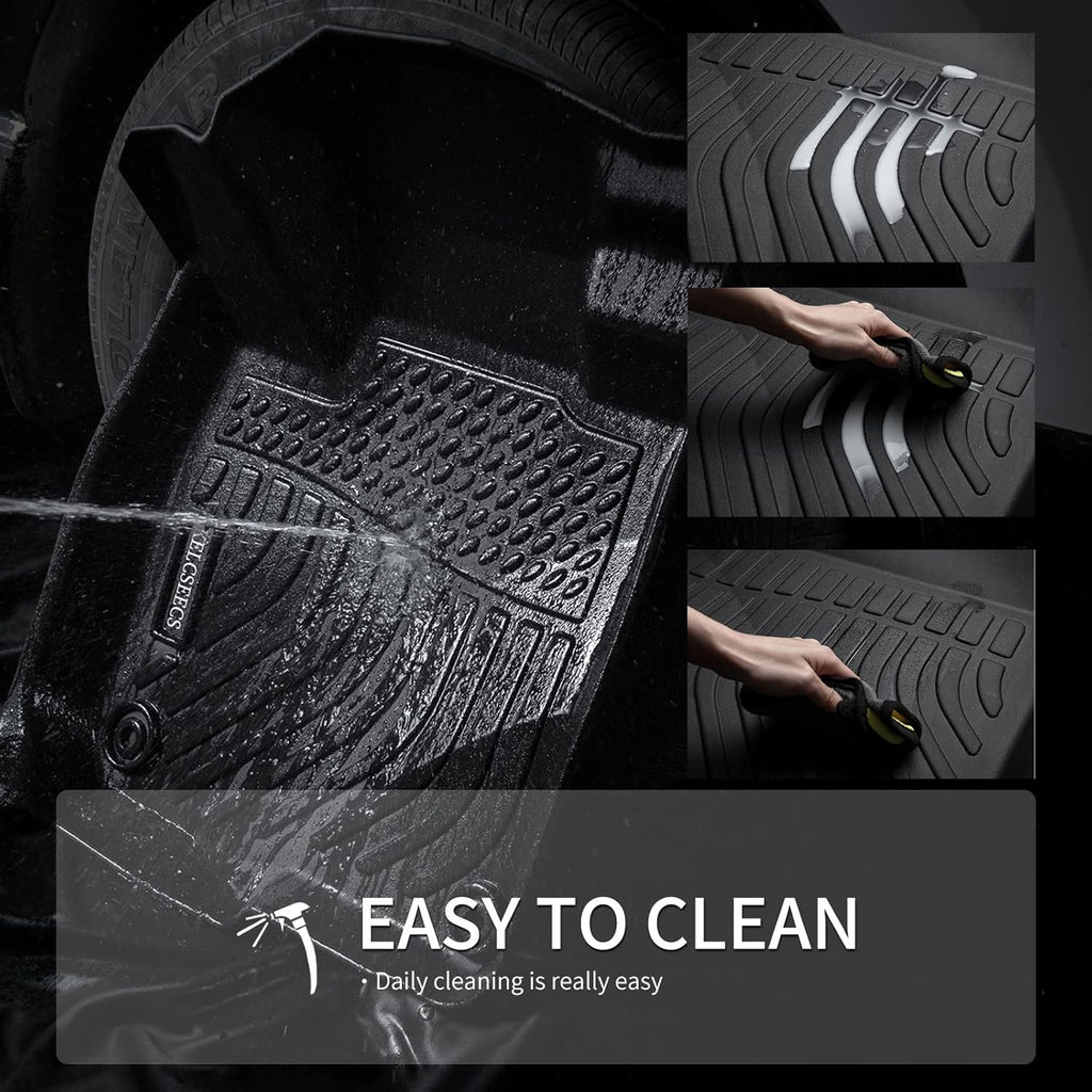 KELCSEECS® Floor Mats & Cargo Liner Custom for Acura RDX 2026 2025 2024 2023 2022 2021 2020 2019,All Weather Protection TPE Floor Liners Front& Rear Row Full Set Acura RDX Accessories Black