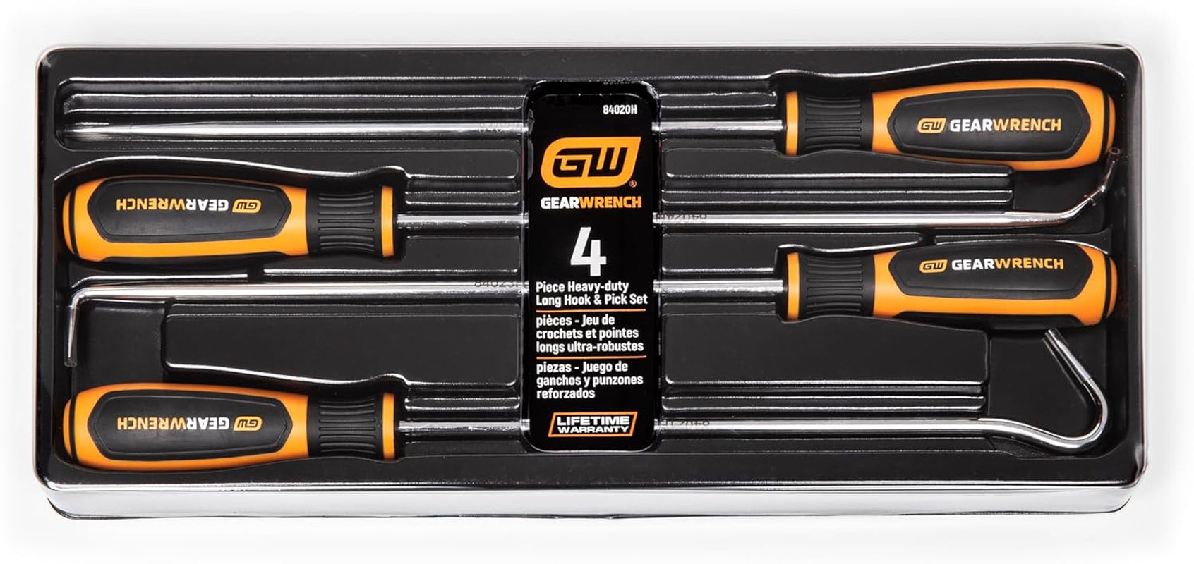 GEARWRENCH 4 Pc. Heavy-Duty Long Hook & Pick Set - 84020H