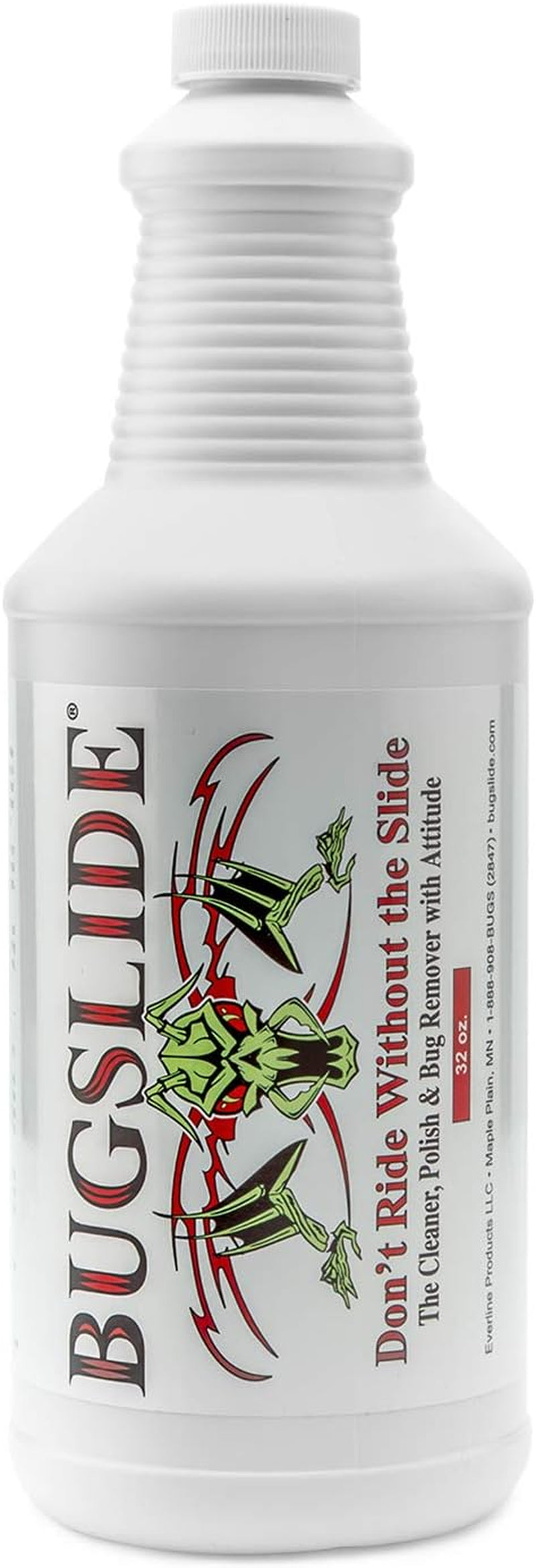 Bugslide Bug Remover – All Purpose Car Cleaner & Detailer Spray, for Vehicle Interior & Exterior Use, Shines, Degreases, Polishes, Wipes Away Bugs on Plastic, Metal,Glass, Windows, Mirrors, 32 Oz