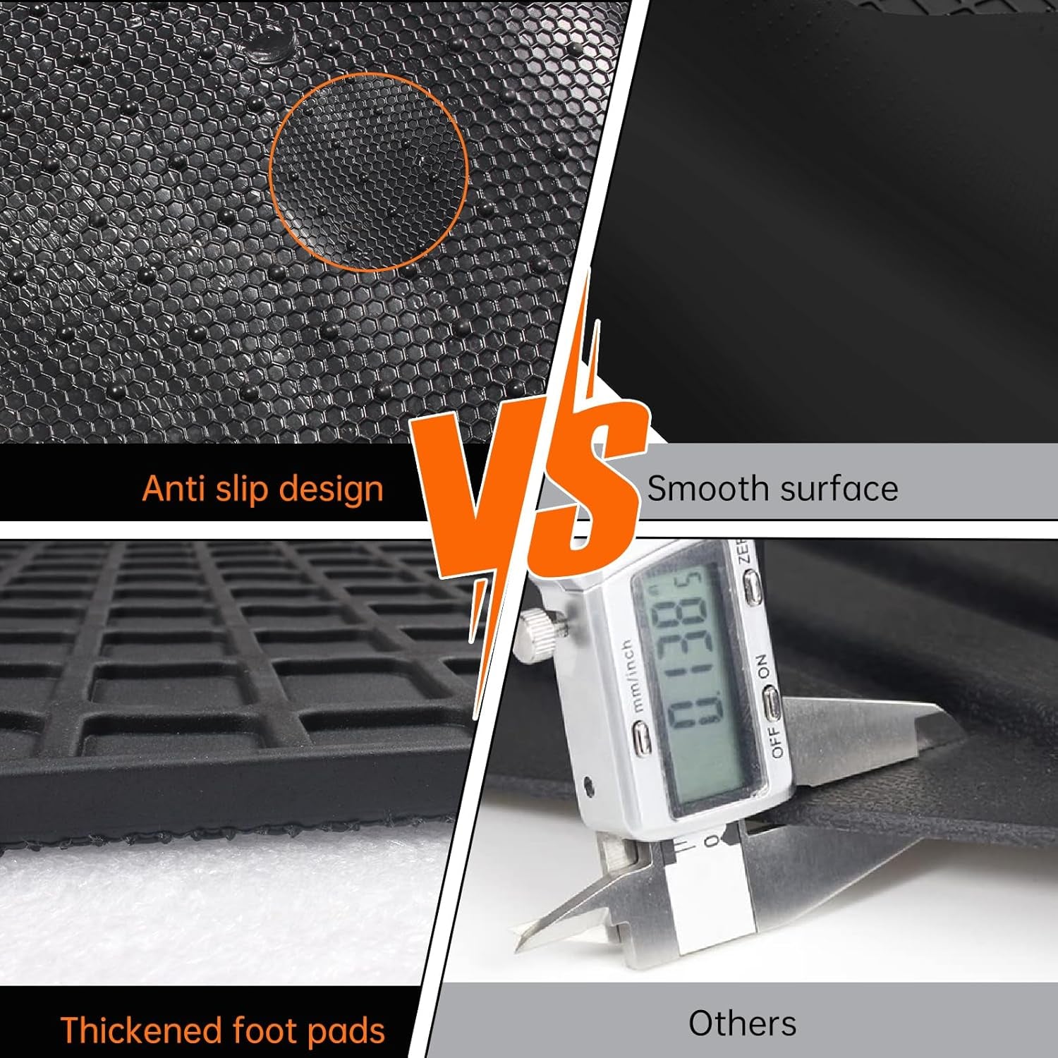 Floor Mats Compatible with 2018-2023 Freightliner Cascadia,Truck Floor Rubber Mats Cargo Liners for Freightliner Cascadia Accessories All-Weather Guard Heavy Duty Includes 3PCS Set