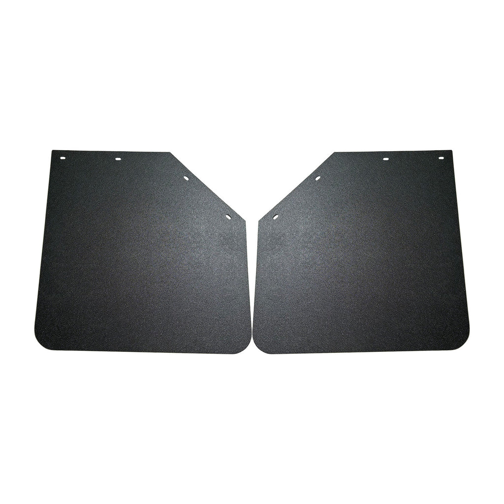Pair Chrome Angled Spring Loaded Mud Flap Hanger 2.5" & Mud Flap for Semi Truck