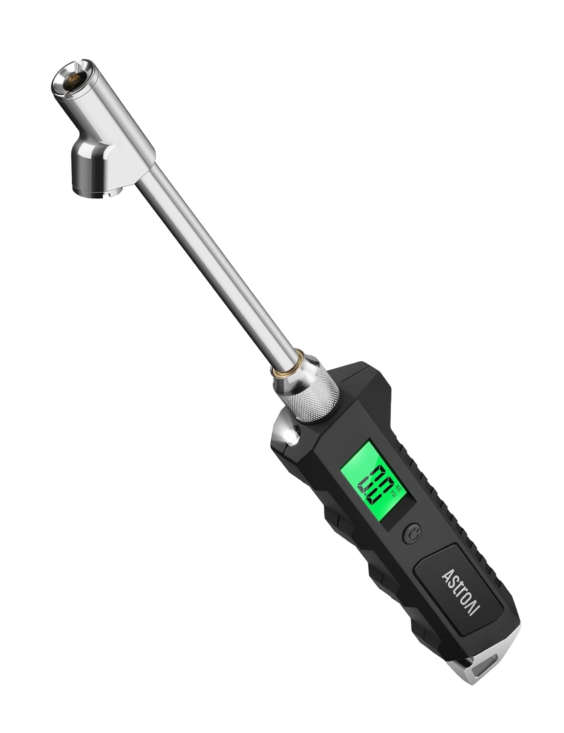 Astroai Digital Tire Pressure Gauge, 230 PSI 4 Settings Heavy Duty for Car Bicycle with Larger Backlit LCD Flashlight and Non-Slip, Black