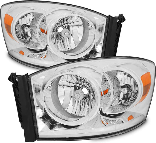 06-08 Ram 1500 06-09 Ram 2500 3500 Pickup Truck Headlights Front Lamps Direct Re
