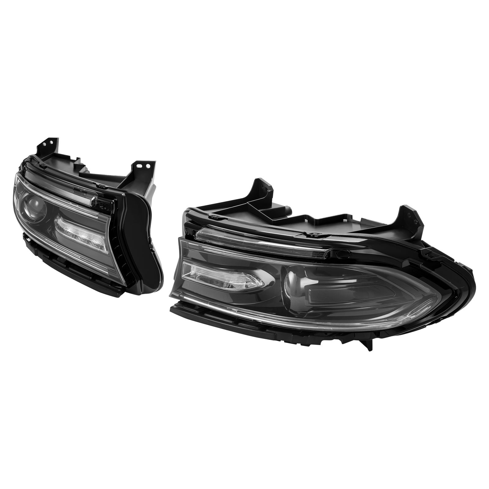 Pair LED DRL Projector Headlights Assemblies for Dodge Charger 2015-2023 LH+RH