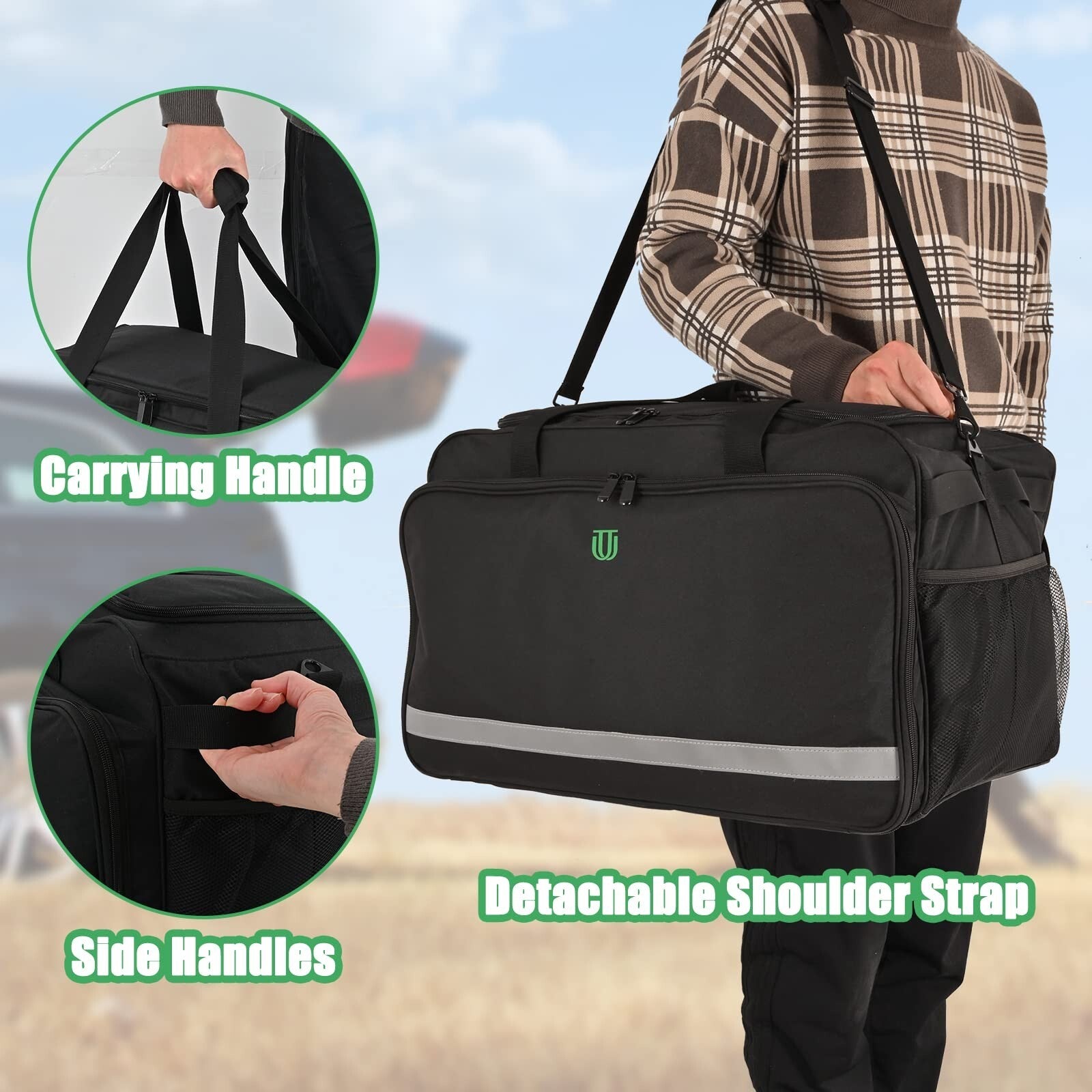 Large Car Detailing Bag, Cleaning Caddy for Auto Detailing Supplies, Car Clea...