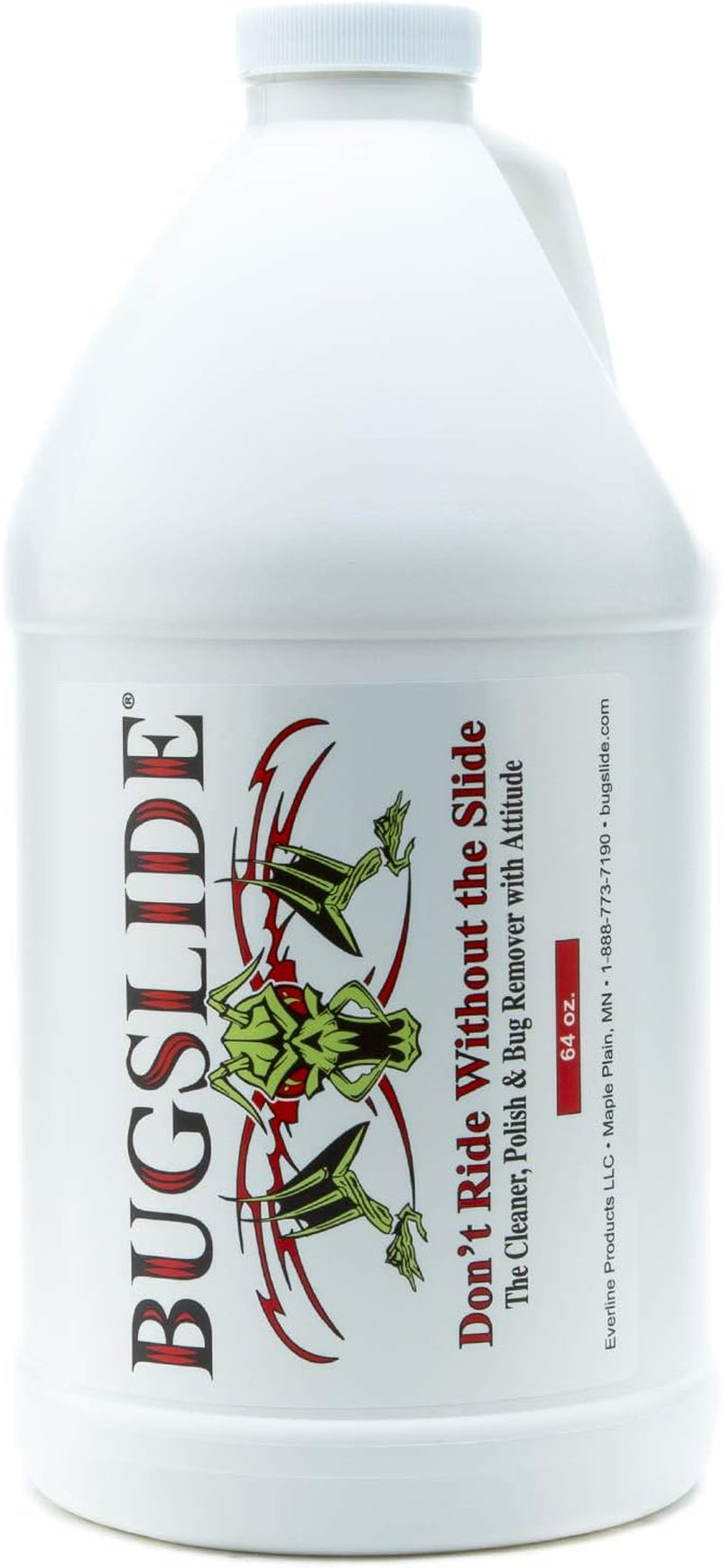 Bugslide Bug Remover – All Purpose Car Cleaner & Detailer Spray, for Vehicle Interior & Exterior Use, Shines, Degreases, Polishes, Wipes Away Bugs on Plastic, Metal,Glass, Windows, Mirrors, 32 Oz