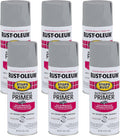 Rust-Oleum 2081830-6PK Stops Rust Automotive Primer Spray, 12 Oz, Flat Light Gray, 6 Pack